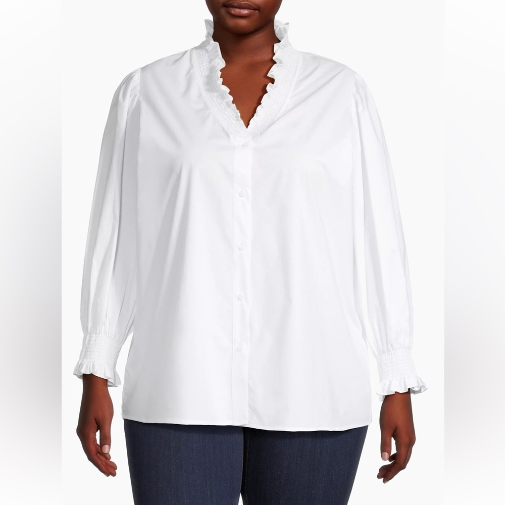 Harshman Plus Size Bonnie Cotton Shirt Size 2X 3X NWT